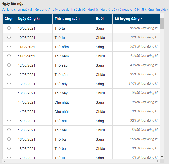 Nộp hồ sơ cấp CCCD