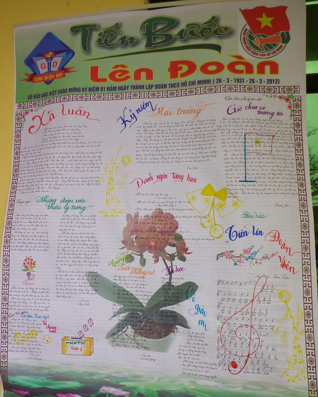 Những mẫu báo tường 26-3 đẹp nhất 11 