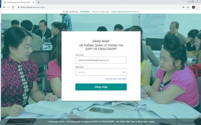 Hướng dẫn nhập Đánh giá GVPT tại trang temis
