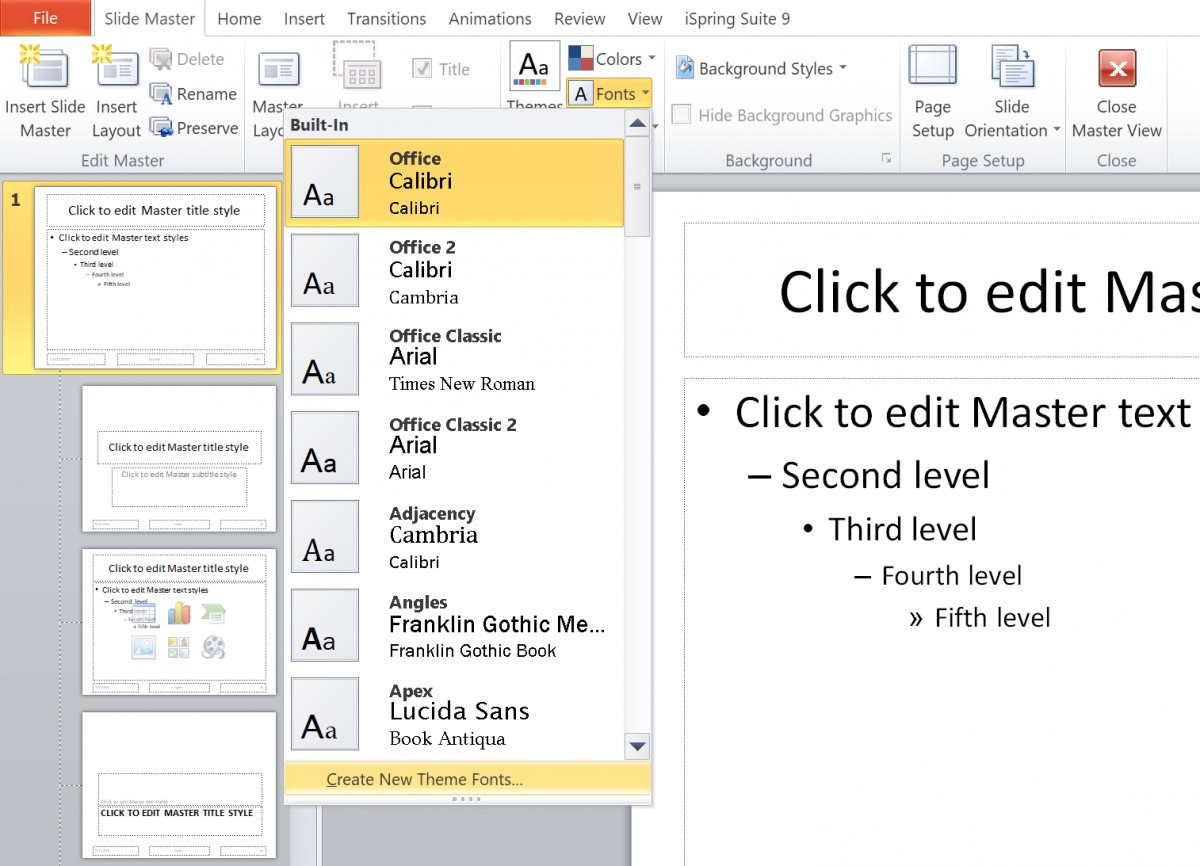 Cách đổi phông chữ trên powerpoint