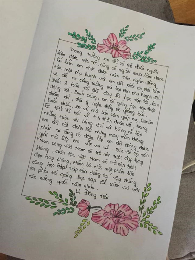 Nhật ký làm theo lời Bác ngắn nhất