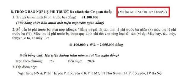 Hướng dẫn nộp lệ phí trước bạ ô tô, xe máy online