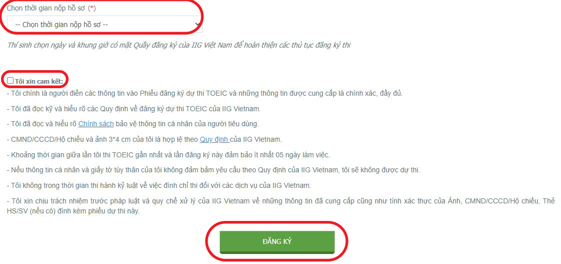 Hướng dẫn thủ tục đăng ký thi TOEIC online