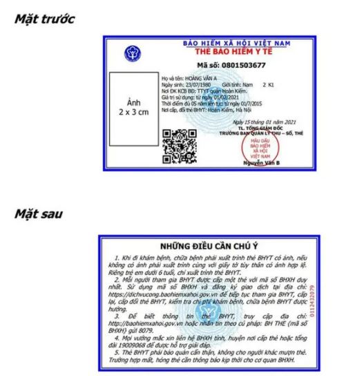 Thẻ BHYT mẫu mới