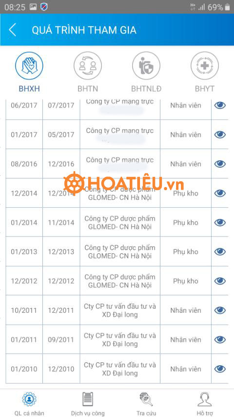 Tra cứu đóng BHXH