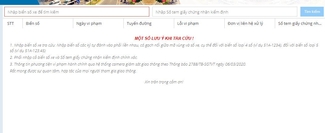 Tra cứu phạt nguội