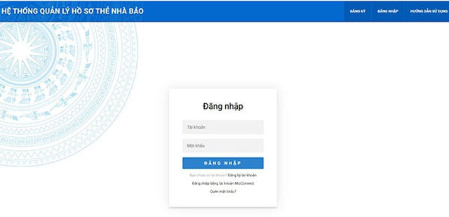Thủ tục đổi Thẻ nhà báo online