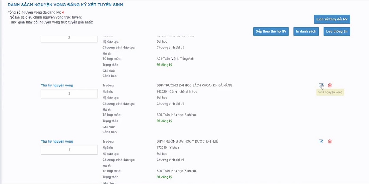 Hướng dẫn đăng ký nguyện vọng đại học trực tuyến 2021