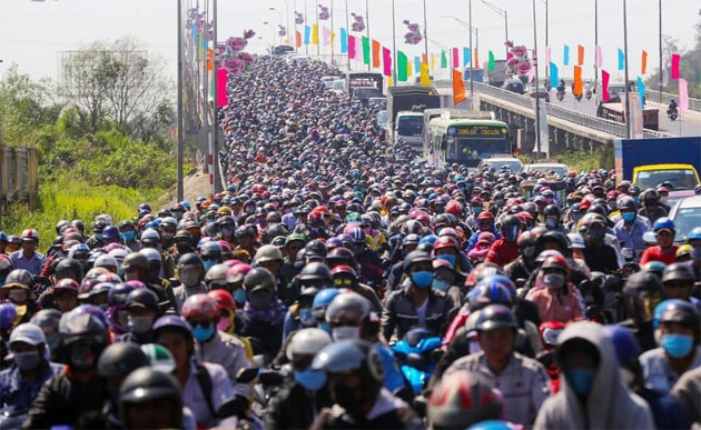 Ảnh tắc đường 2021 hài hước