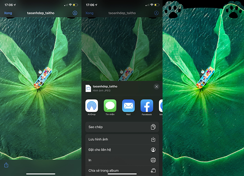 Mẹo tạo hình nền tai thỏ, tai gấu trên iPhone