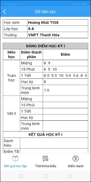 Hướng dẫn xem điểm trên Vnedu 2021