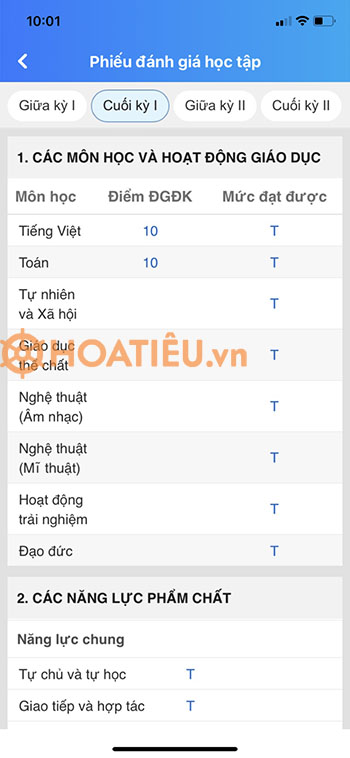 Xem điểm trên enetviet