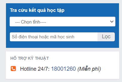 Cách tra cứu điểm trên trên Vnedu