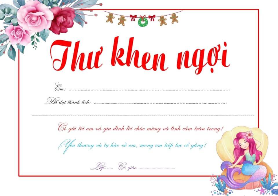 Giấy khen học sinh tiểu học