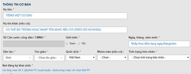 Làm căn cước công dân online