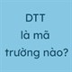 DTT là mã trường nào?