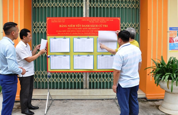 Thời gian niêm yết danh sách cử tri