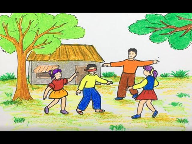 Tranh tình yêu quê hương đất nước: Tình yêu làng quê