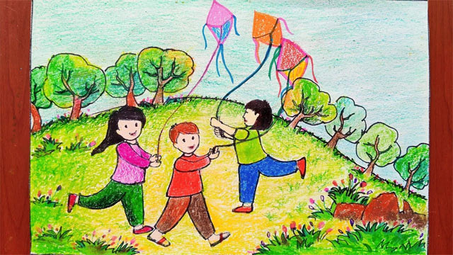 Tranh tình yêu quê hương đất nước: Tình yêu làng quê