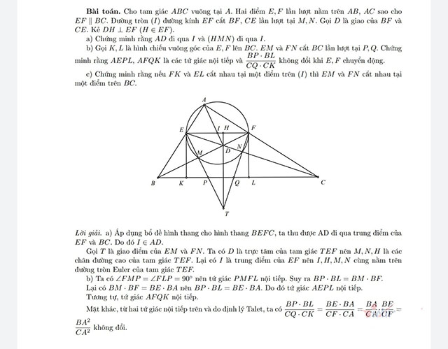 Đáp án thi toán vào lớp 10 2021 Tp HCM