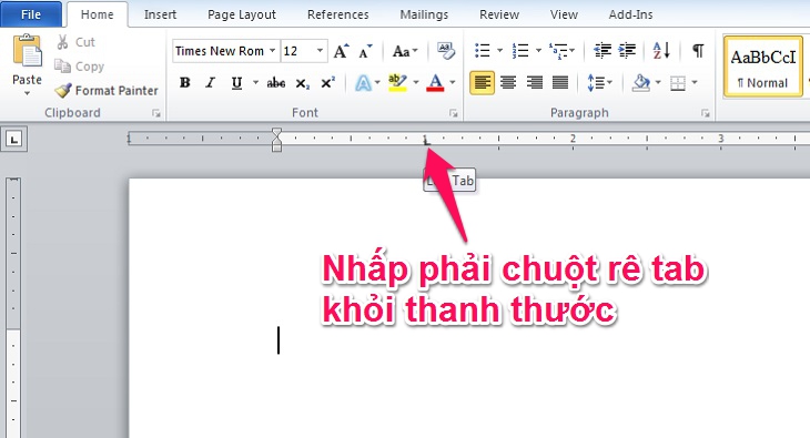 xoa tab trong word Bỏ tab trong word