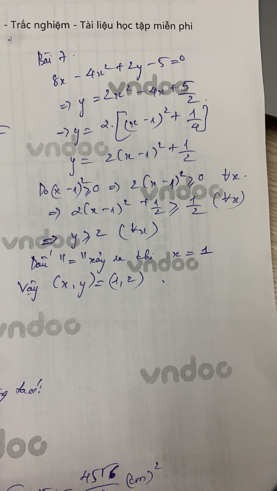 Đáp án đề thi tuyển sinh lớp 10 môn Toán tỉnh Trà Vinh năm 2021