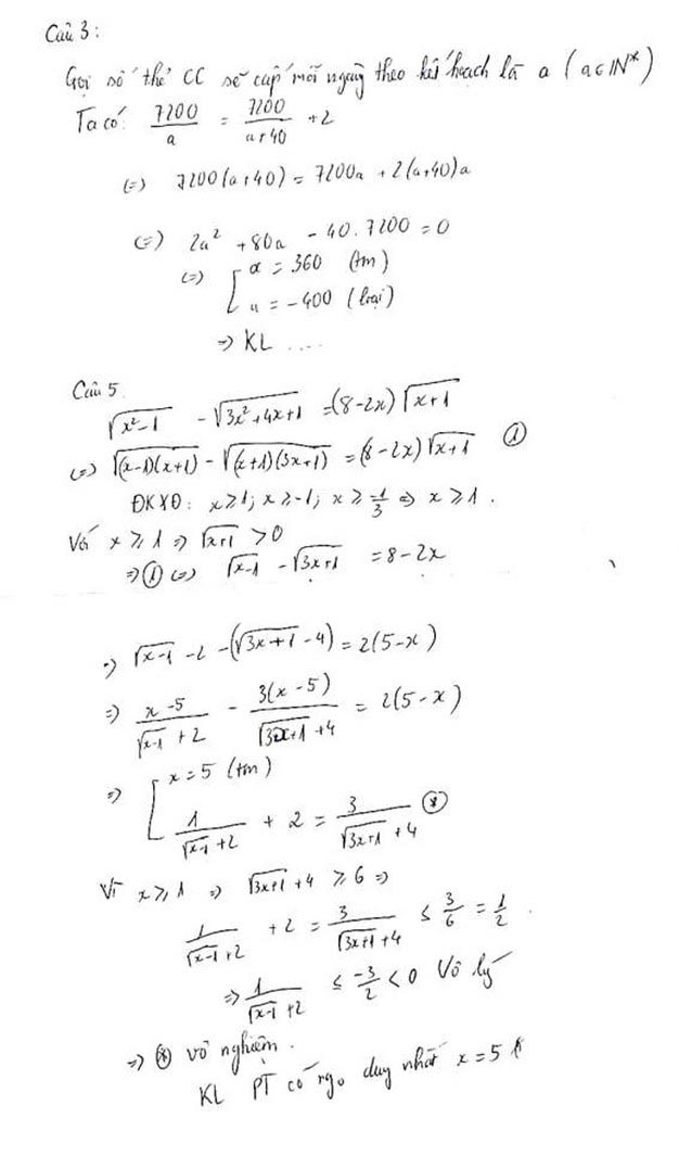 Đáp án đề thi vào lớp 10 môn Toán năm 2021 Khánh Hòa
