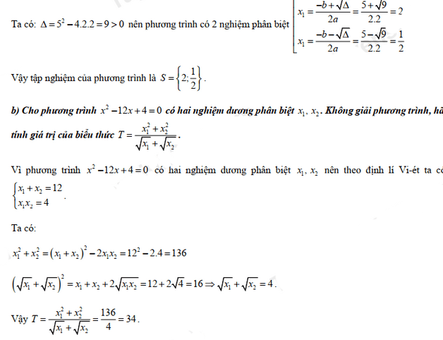 Đáp án thi vào lớp 10 môn toán nghệ an 2021
