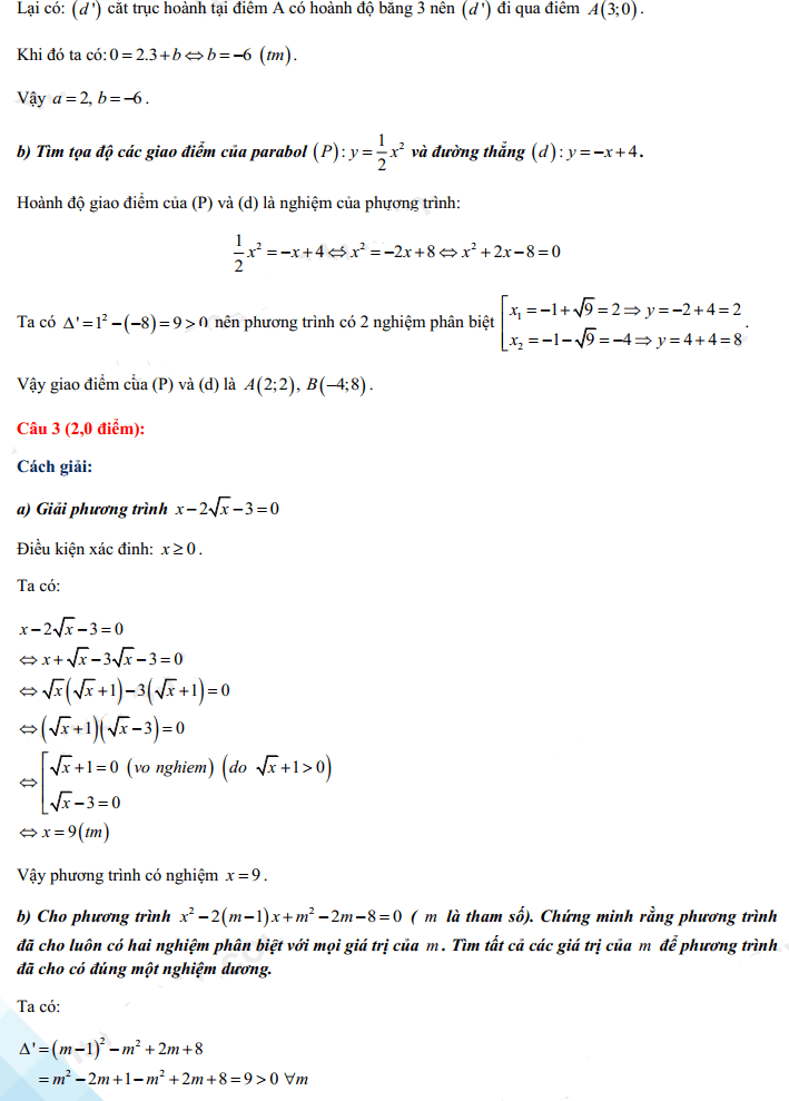 Đáp án đề toán vào lớp 10 2021 Quảng Nam