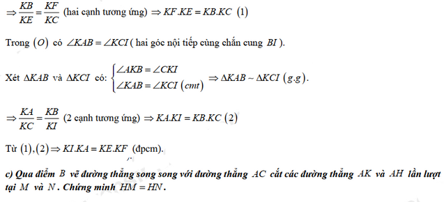 Đáp án đề thi tuyển sinh lớp 10 môn Toán Cần Thơ 2021