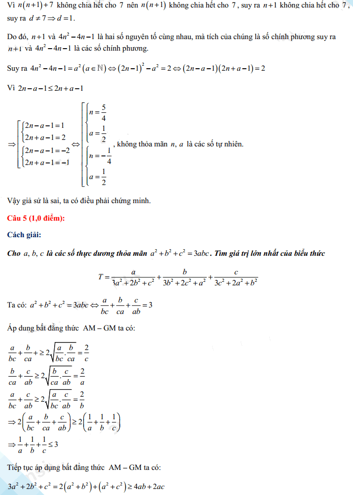 Đáp án đề thi tuyển sinh lớp 10 môn Toán Thái Bình 2021