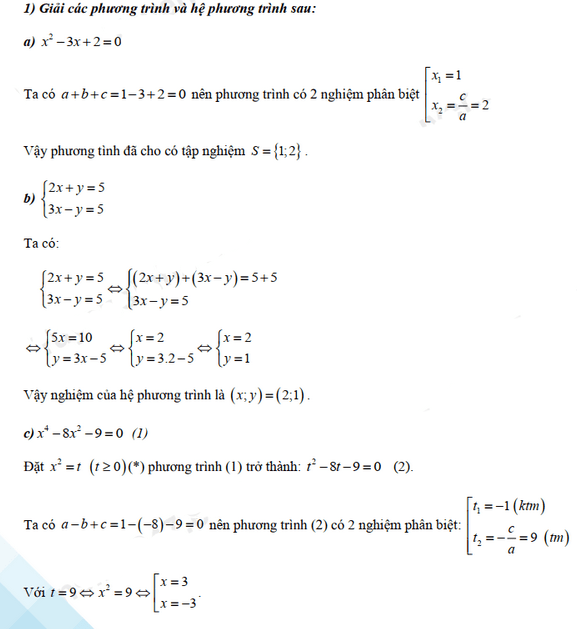 Đáp án đề thi tuyển sinh lớp 10 môn Toán Tiền Giang 2021