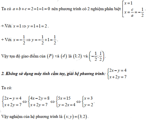 Đáp án đề thi tuyển sinh lớp 10 môn Toán Bình Phước 2021