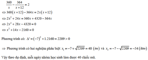 Đáp án đề thi tuyển sinh lớp 10 môn Toán Thái Nguyên 2021