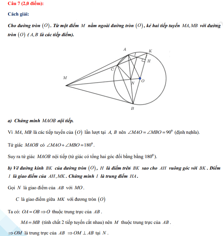 Đáp án đề thi vào lớp 10 năm 2021 môn Toán tỉnh Đồng Tháp