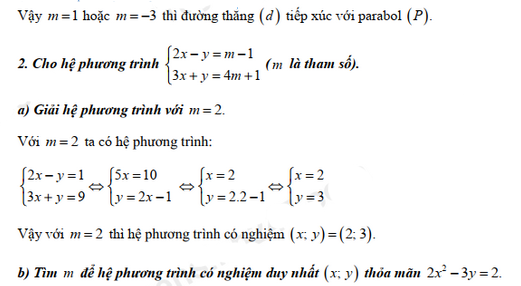 Đáp án đề thi vào lớp 10 năm 2021 môn Toán tỉnh Phú Thọ