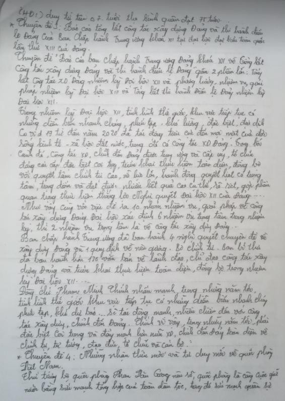 Bài thu hoạch Nghị quyết 13 dành cho Đảng viên giáo viên