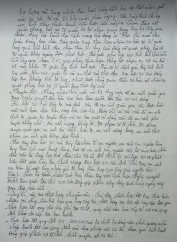 Bài thu hoạch Nghị quyết 13 dành cho Đảng viên giáo viên