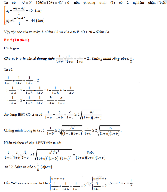 Đáp án đề thi vào lớp 10 năm 2021 môn Toán tỉnh Bình Định