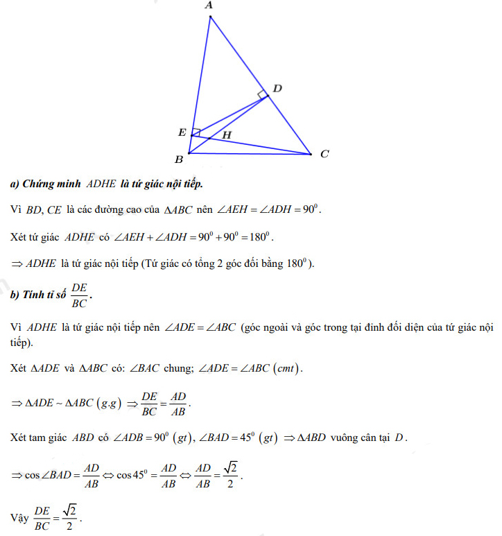 Đáp án đề thi vào lớp 10 năm 2021 môn Toán tỉnh Cao Bằng