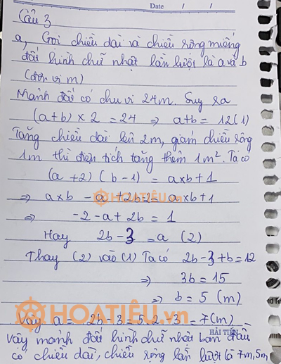 Đáp án đề thi vào lớp 10 năm 2021 môn Toán tỉnh Hải Dương