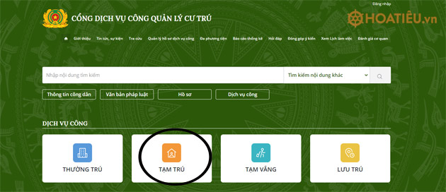Cách đăng ký tạm trú online