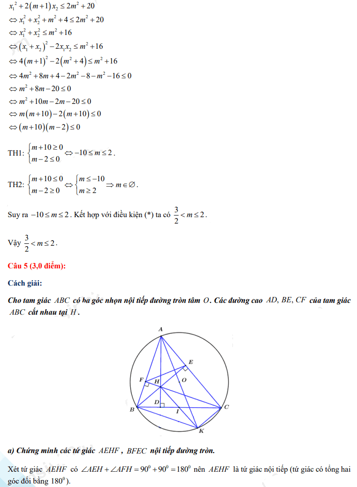 Đáp án đề thi vào lớp 10 năm 2021 môn Toán tỉnh Bắc Kạn