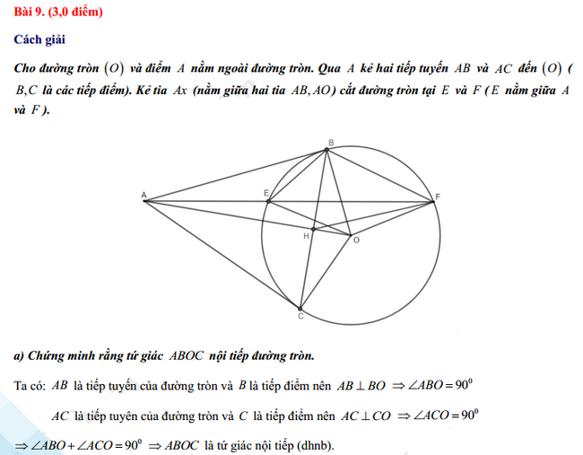 Đáp án đề thi vào lớp 10 năm 2021 môn Toán tỉnh Vĩnh Phúc