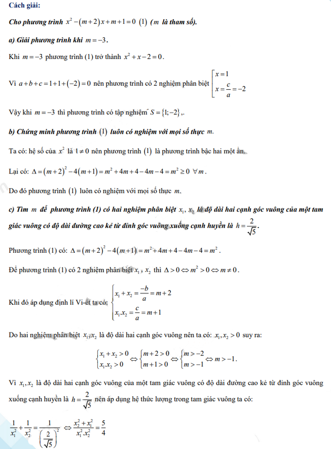 Đáp án đề thi vào lớp 10 năm 2021 môn Toán tỉnh Bạc Liêu