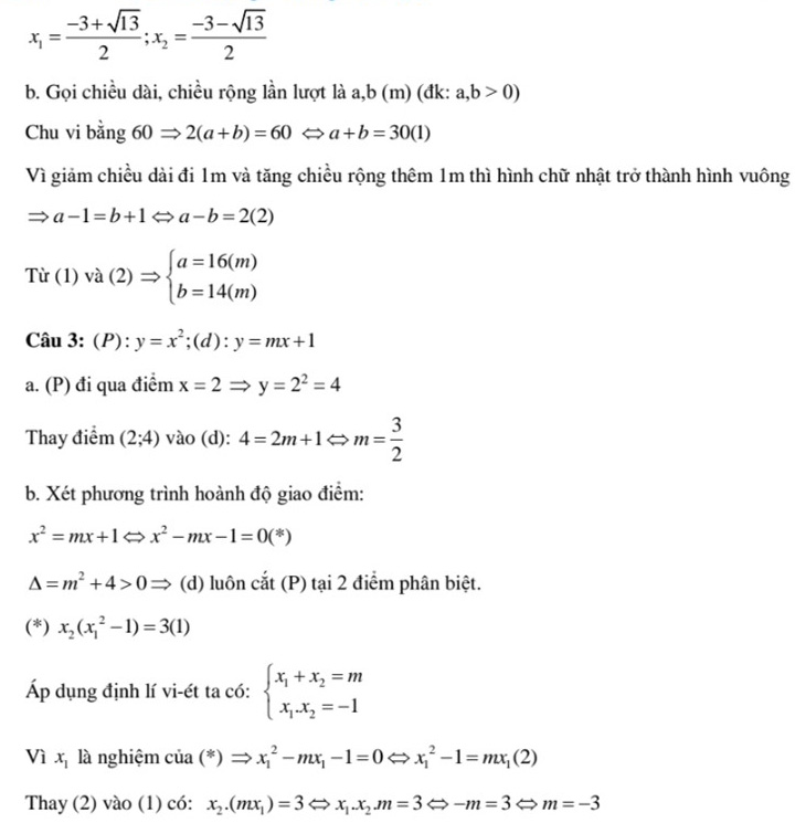 Đáp án đề thi vào lớp 10 Thái Bình 2021