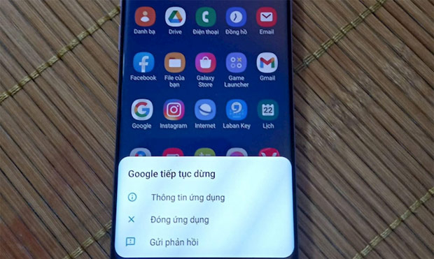 Lỗi google dừng trên Android