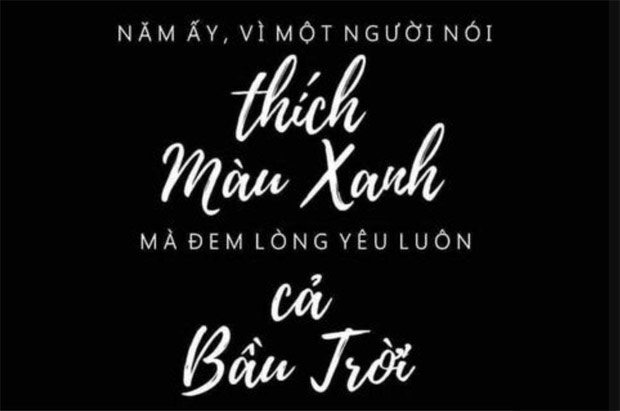 STT thanh xuân nền đen