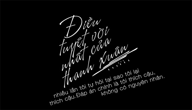 STT thanh xuân nền đen