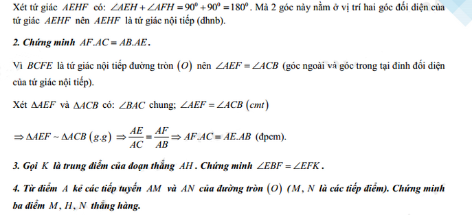 Đáp án đề thi vào lớp 10 năm 2021 môn Toán tỉnh Hà Nam
